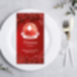 menu personalizzato battesimo bimba natale fronte