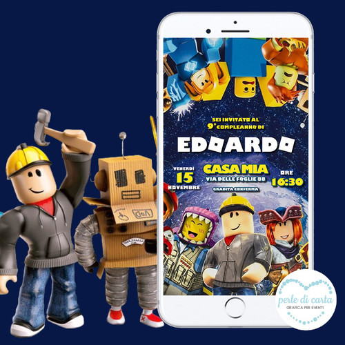 Biglietto Di Compleanno Roblox - Italia - Foto 2