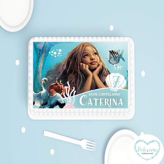 LA SIRENETTA ARIEL compleanno cialda torta personalizzata