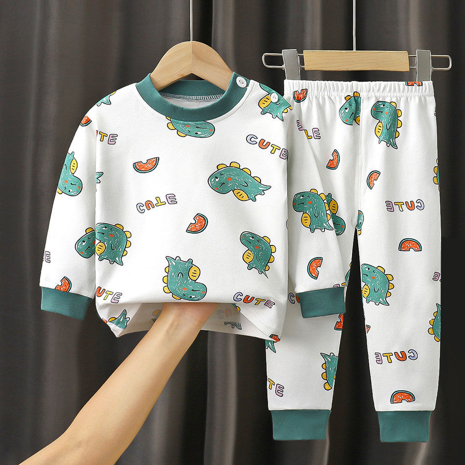 Miniatura: Spring Autumn Sleepwear Kids Comfort Cotton Pajamas Set Durable and Soft Unisex 