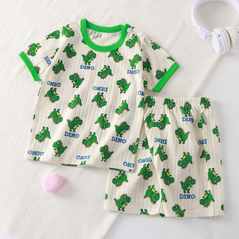 Miniatura: New Kids Boys Girls Summer Clothing Sets Children Cute Cartoon Print Short Sleev