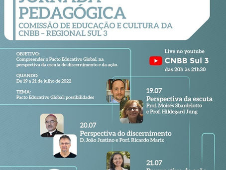Jornada Pedagógica: Palestrantes convidados debaterão o Pacto Educativo Global