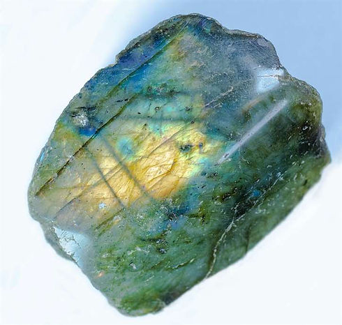 labradorite 1 face polie aux reflet jaune