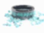 vu de près Bague Anneau en Céramique Noire & Turquoise d'Hubei