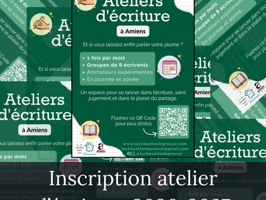 Inscription atelier d'écriture 2026-2027