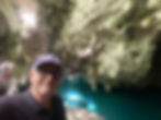 Jornalista Paulo Panayotis no cenote Tres Ojos, em Santo Domingo