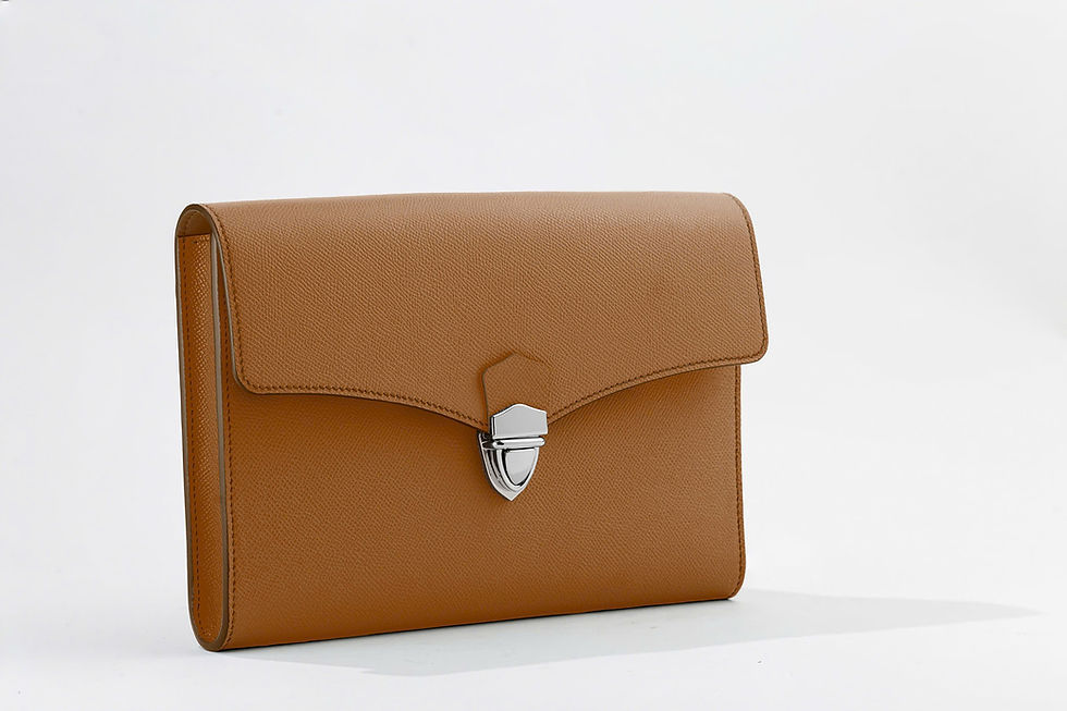 Thumbnail: Clutch Monday Noir Luxe-da Epsom -Chế tác thủ công