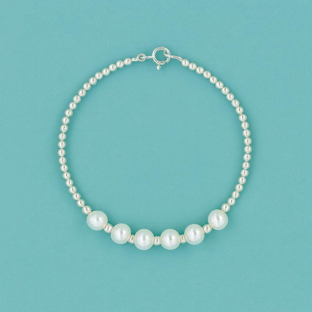 Pulsera Brillante con Perlas