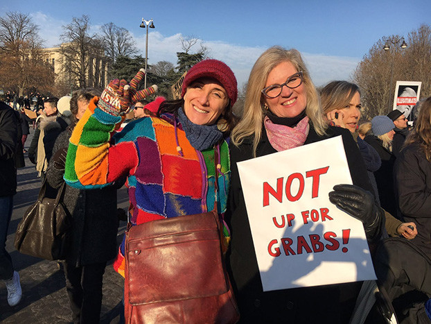 People are pictured protesting against Donald Trump during the Paris Women’s March. — Picture courtesy of Julia - See more at: http://www.themalaymailonline.com/opinion/helen-hickey/article/womens-march-millions-unite-against-trump-and-all-he-stands-for#sthash.B6lZ5zIz.dpuf