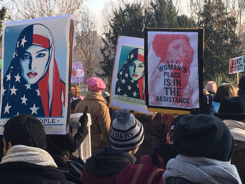 People are pictured protesting against Donald Trump during the Paris Women’s March. — Picture courtesy of JuliaMy American friend Michelle marched with her daughters, aged 11 years and 14 months, and another American mother and her daughters. “I felt it was important to make my opposition to Trump and my unwavering support for progressive politics visible.” She also wanted her children to realise they are part of a body politic, “To know that you have to speak up for what you believe in.” Michelle’s poster read: “Women’s Rights are Human Rights” and on the reverse “Not My President.” Her gorgeous 14-month-old daughter - See more at: http://www.themalaymailonline.com/opinion/helen-hickey/article/womens-march-millions-unite-against-trump-and-all-he-stands-for#sthash.B6lZ5zIz.dpuf