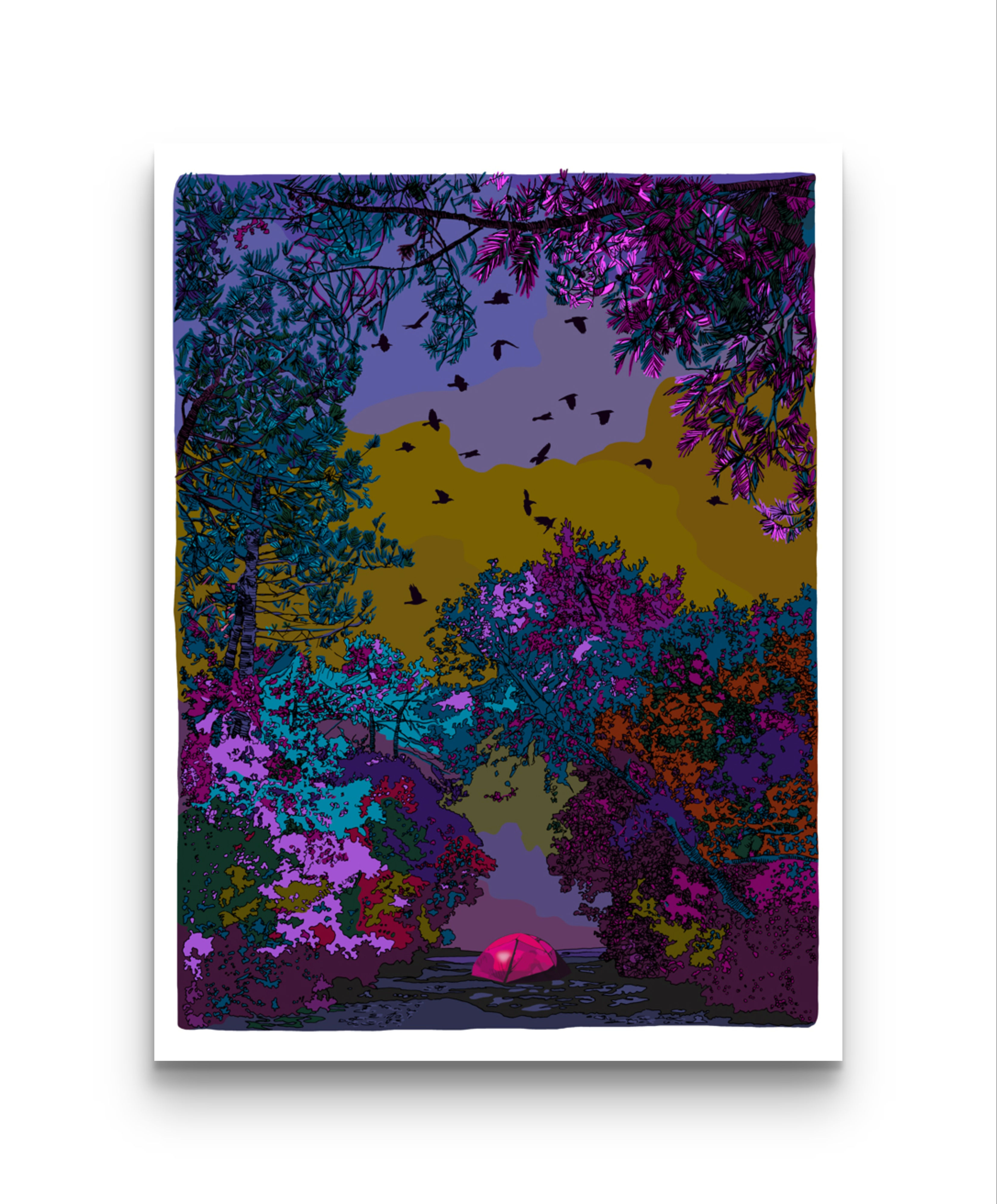 Camping paradise - Fine art print