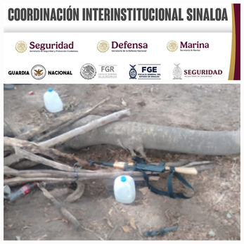 En San Ignacio, Grupo Interinstitucional asegura 1 arma larga y cargadores