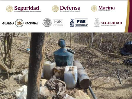 Grupo Interinstitucional continúa con aseguramientos de laboratorios clandestinos en Culiacán y Cosalá; este jueves 8 fueron desmantelados