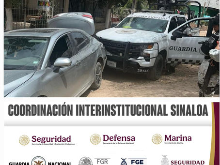Durante recorridos de seguridad, Grupo Interinstitucional detiene a un civil y le aseguran fusil y vehículo robado en Culiacán