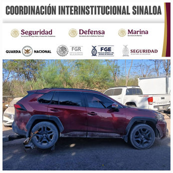 En Aguaruto, Grupo Interinstitucional asegura dos vehículos y dos armas