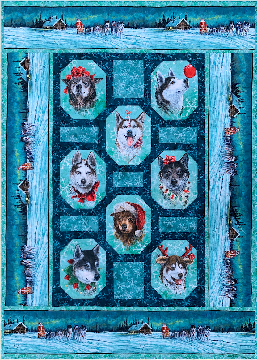 Santa's Siberians Pattern
