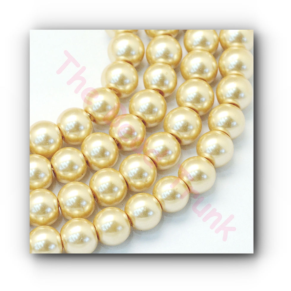 3.5mm Creamy Bisque Beige Pearl Opaque Baked Painted Glossy Round Glass Beads