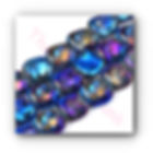 10mm Cobalt Purple Rainbow AB Plated Iridescent Flat Polygon Glass Beads