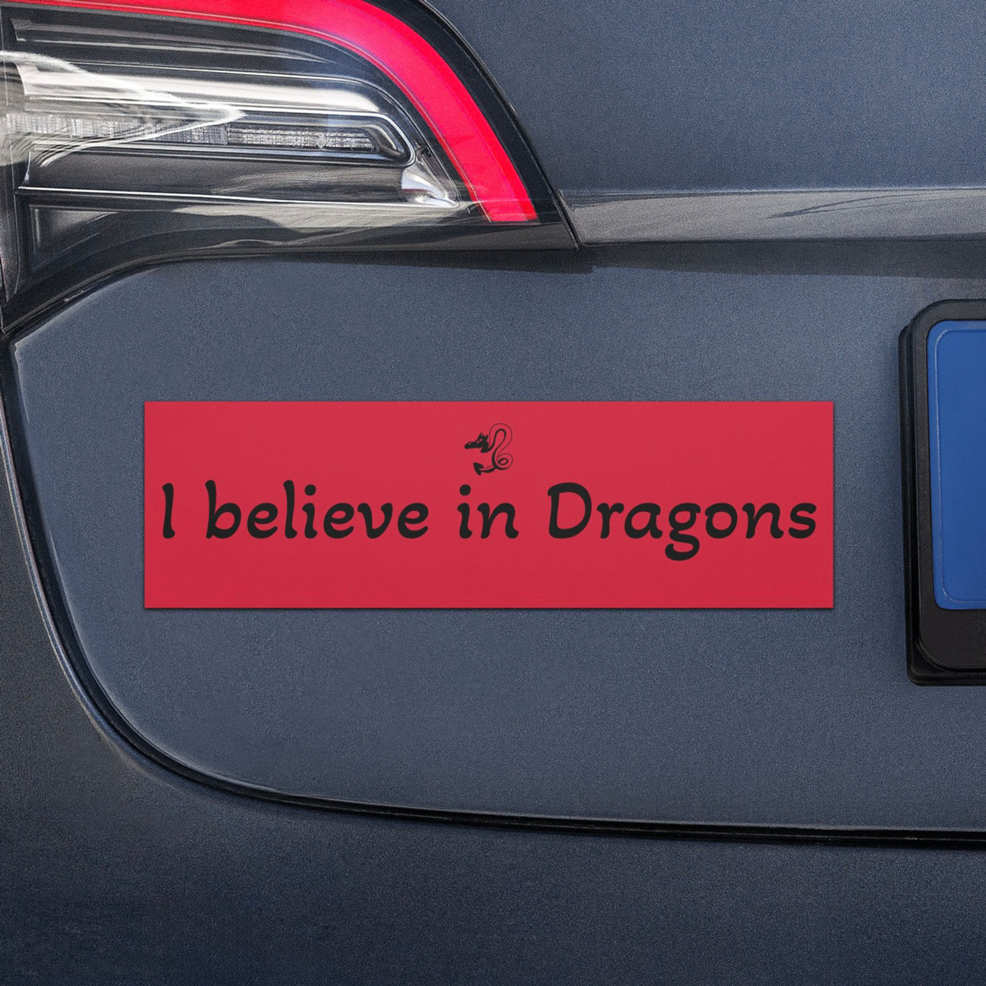 I believe in Dragons Car Magnet