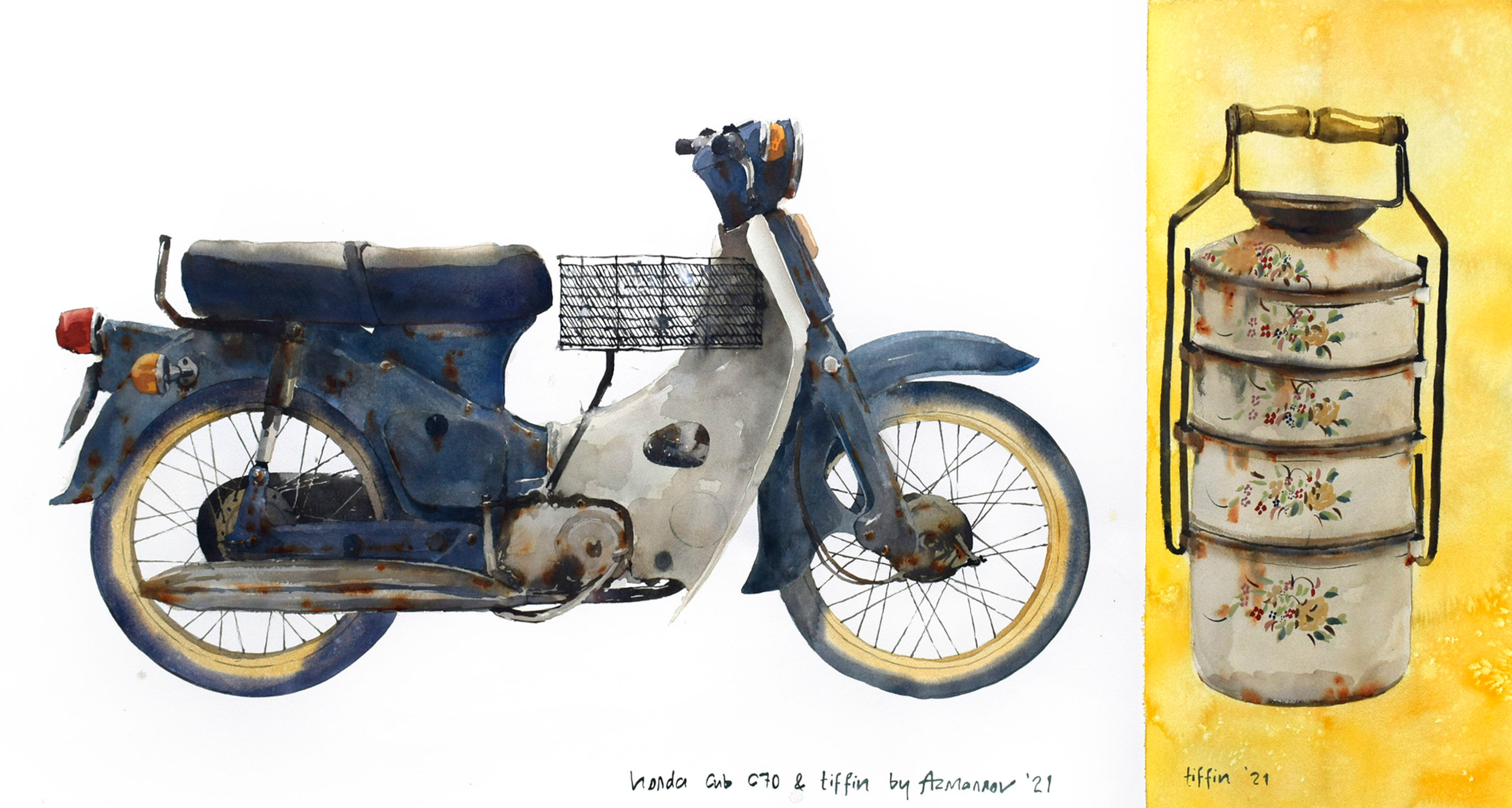 本田 C70 及娘惹饭盏 (2021) Azman Nor