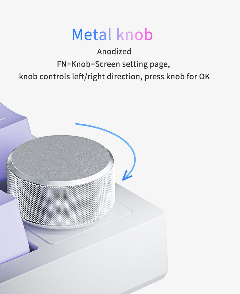 Thumbnail: AJAZZ AK820/AK820Pro Mechanical Keyboard TFT Screen Multifunctional Knob Gaming 