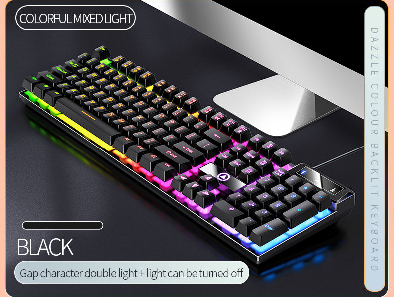 Thumbnail: YINDIAO Keyboard Gaming Wired Laptop Desktops PC Computer Office Accessories Low