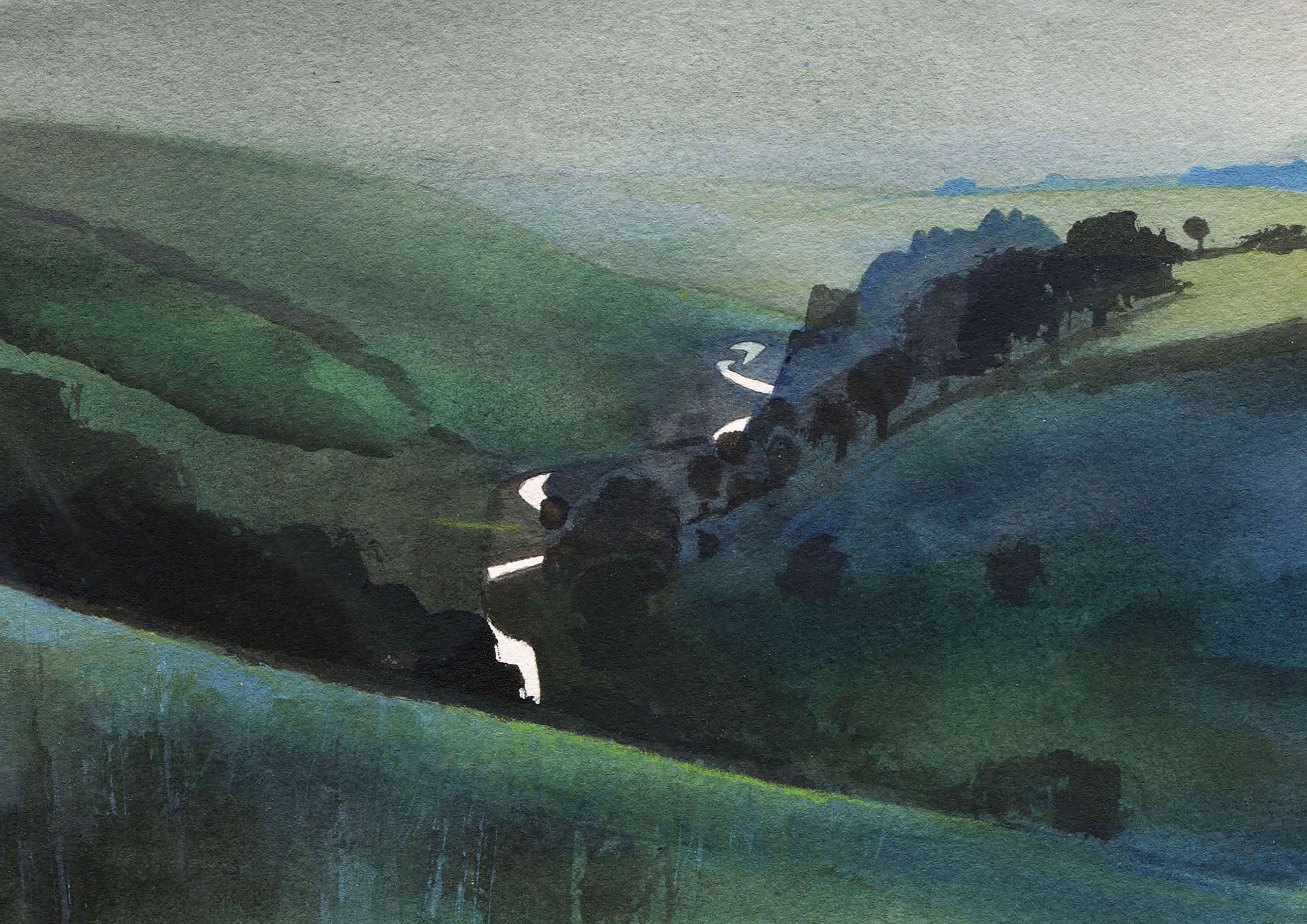 Exmoor Print "The Barle Above Simonsbath" - from an Original Painting By L