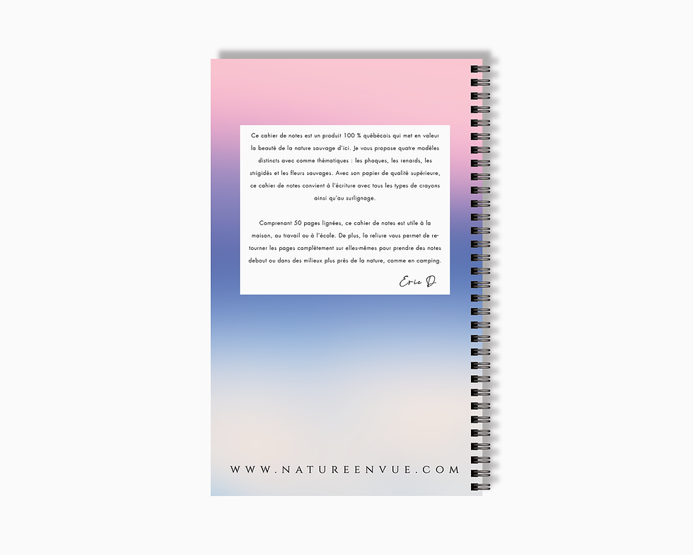 Miniature : Cahier de notes - Phoque