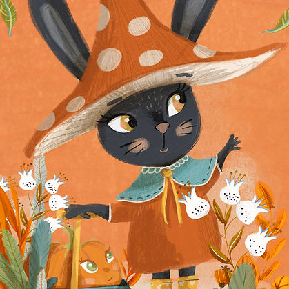 Détail de l'illustration de Nadia Bories , extrait de la collection "Forêt des songes" en vente dans la boutique.