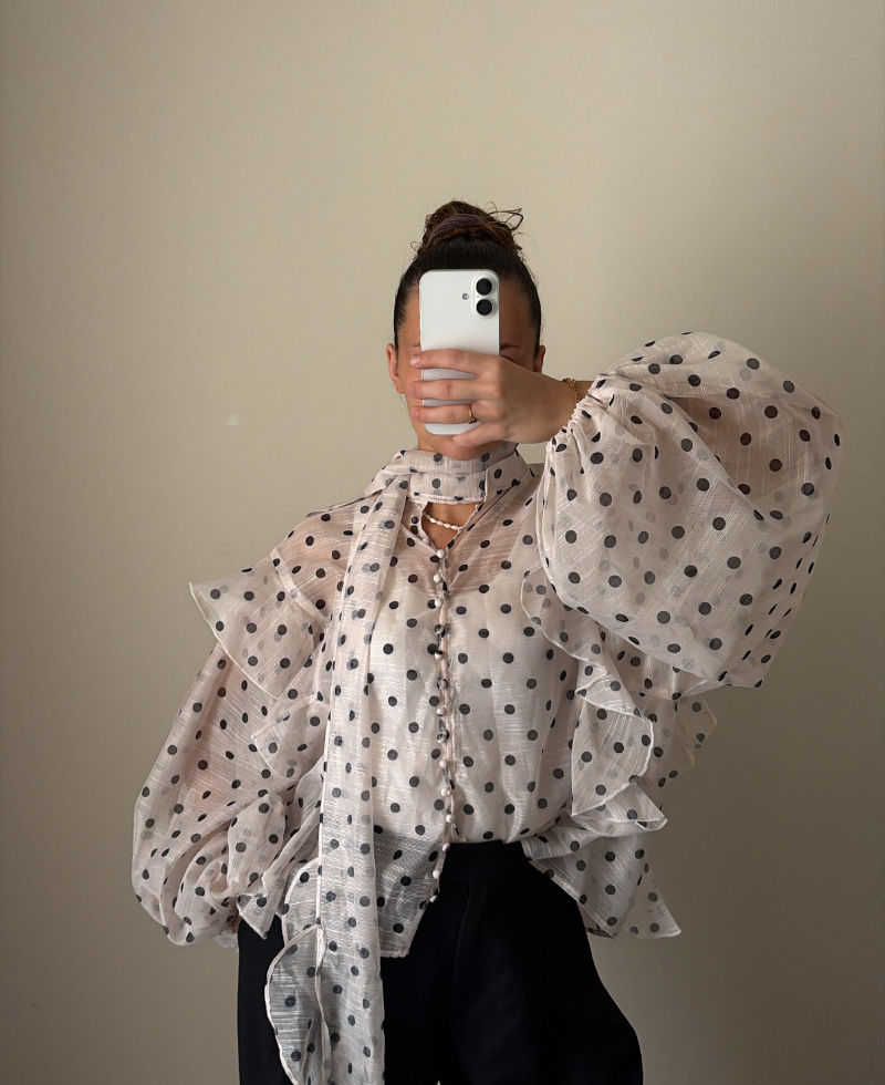Blouse à pois