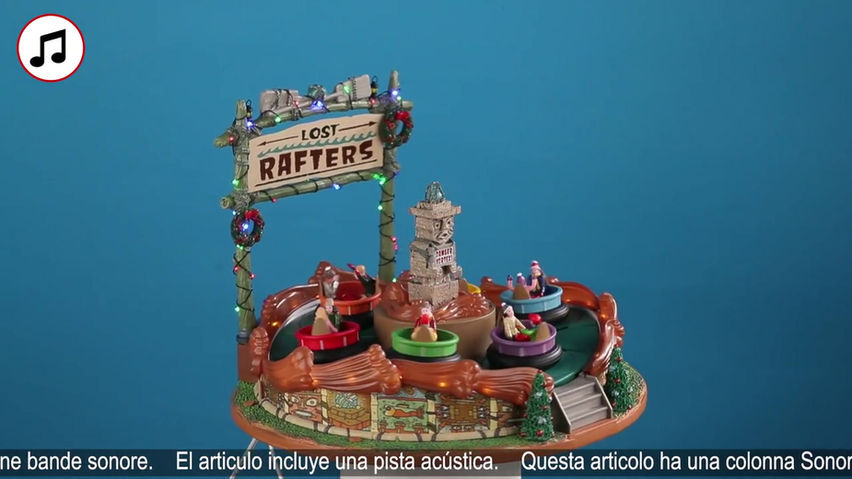 Jahrmarkt Bahn Lost rafter von Lemax mit Musik, Licht und Animation