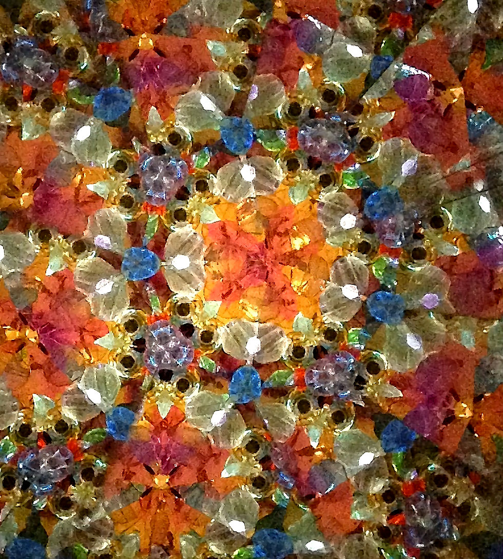 Kaleidoskop mit Flüsigkeit