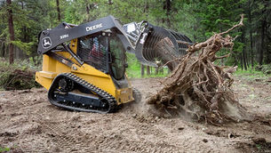 grapple rake moving stump