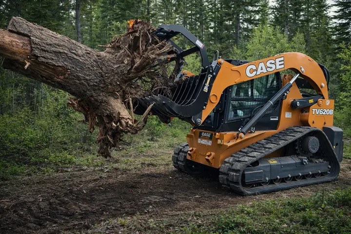 Close view of an ANBO grapple and its steel tines