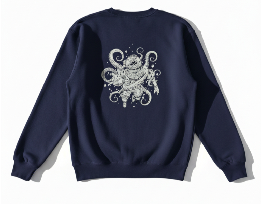 Navy Diver Crew Neck