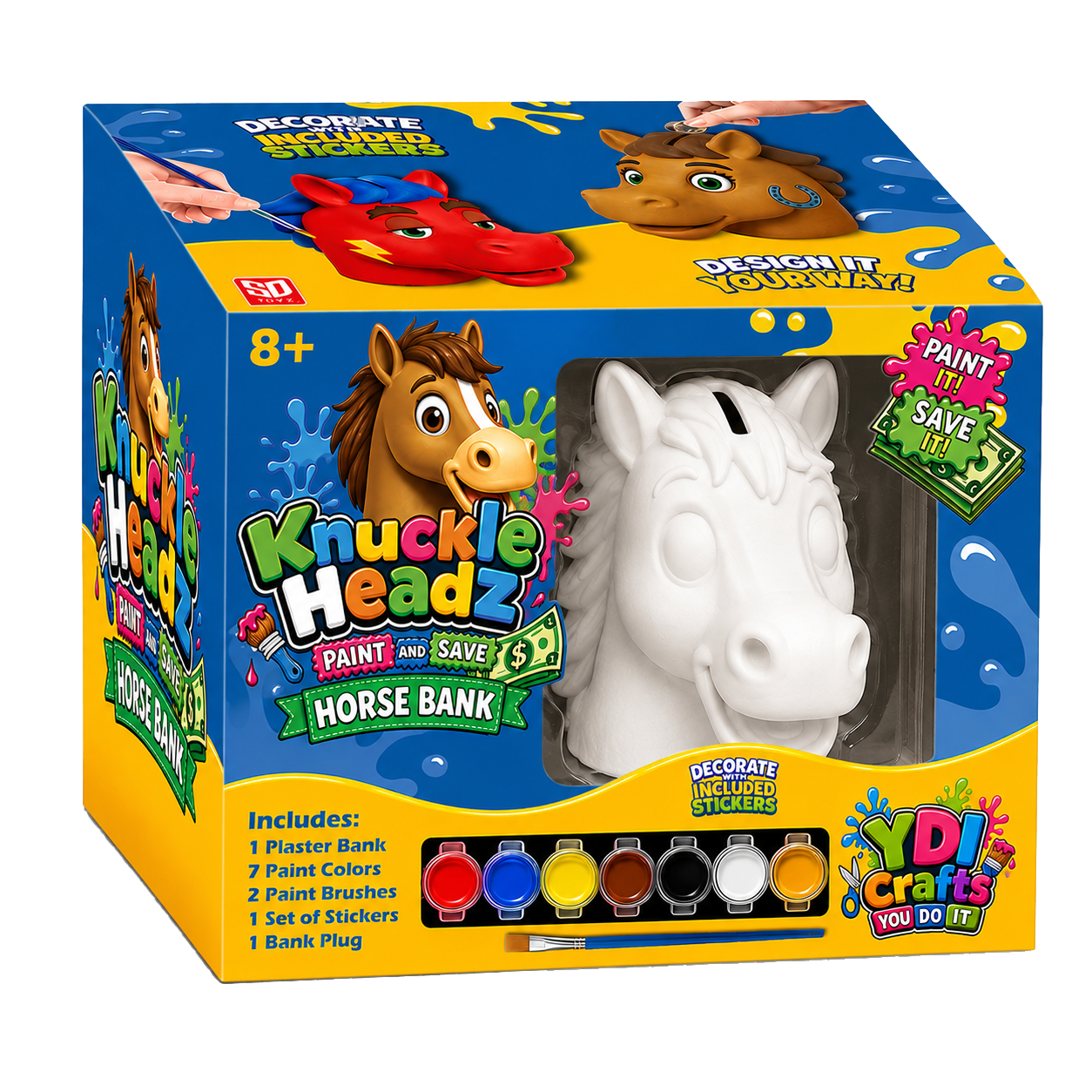copy of copy of KnuckleHeadz Paint Your Own Horse Bank Kit
