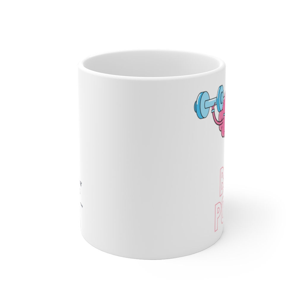 White "Brain Power" 11oz Mug