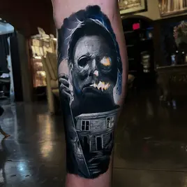 Michael Myers Halloween horror tattoo color