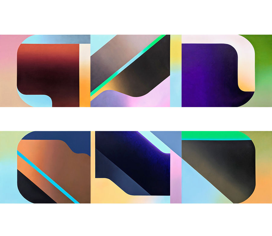 Contemporary abstract series of paintings ''Gravity'', Acrylic on Canvas