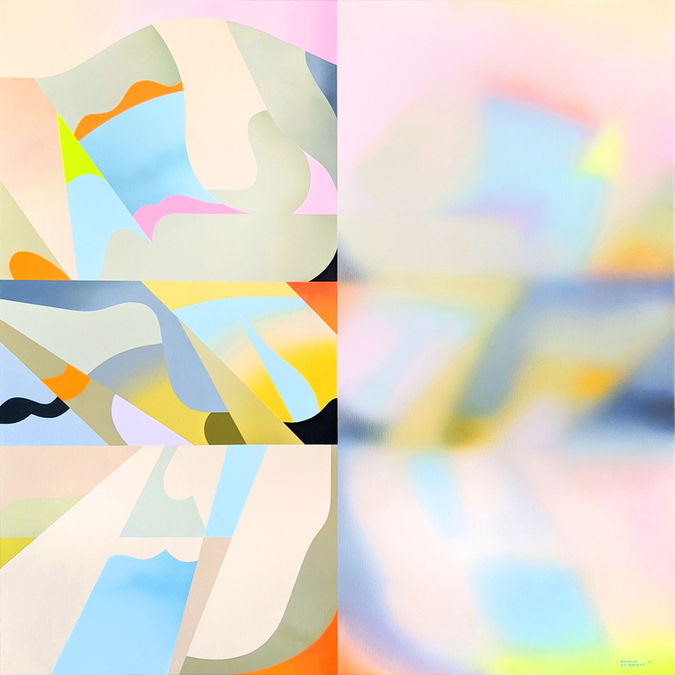 Contemporary abstract painting ''Memories'', Acrylic on Canvas