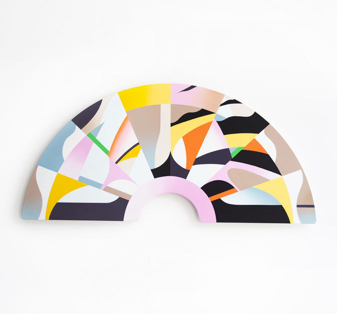 Contemporary abstract painting ''Paths'', Acrylic on Bespoke Wood Panel