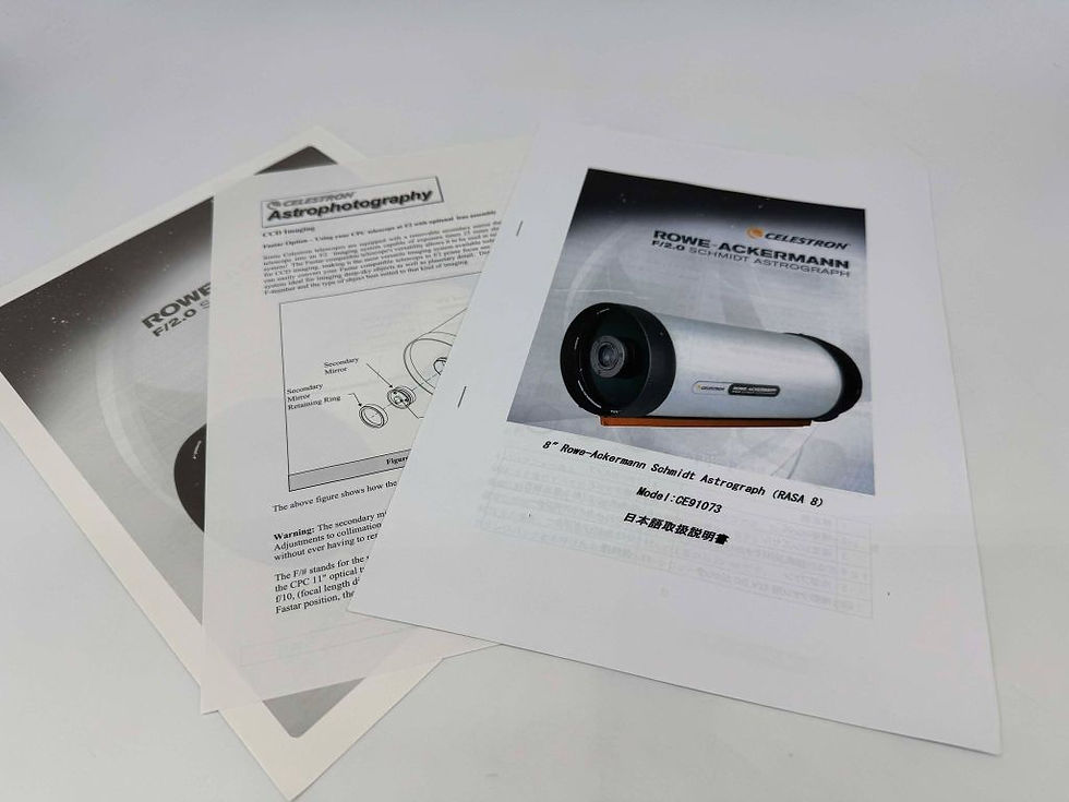 サムネイル： 【完売】【中古品】Celestron  RASA8鏡筒