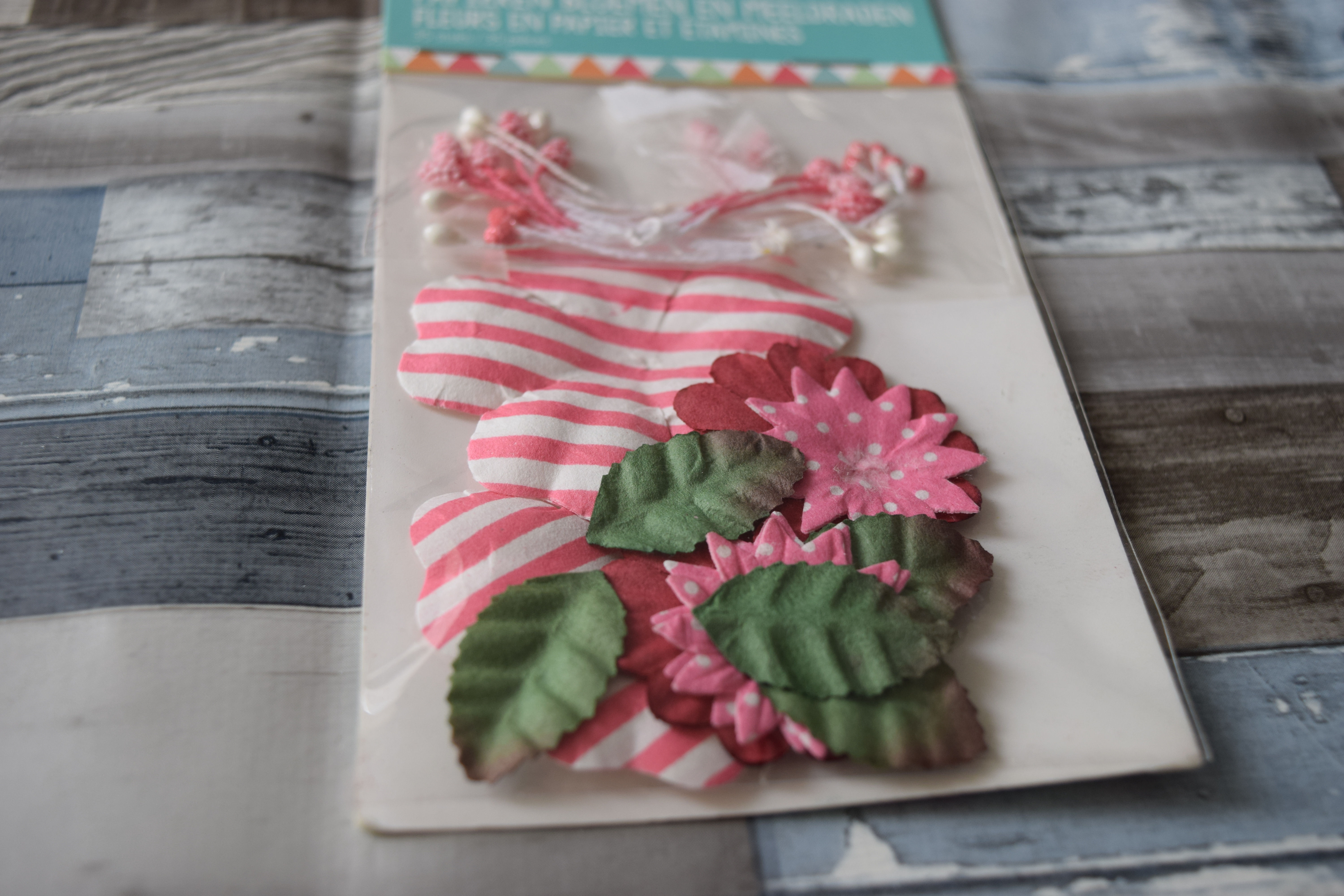 פרחים מנייר Paper Flowers Pink Red