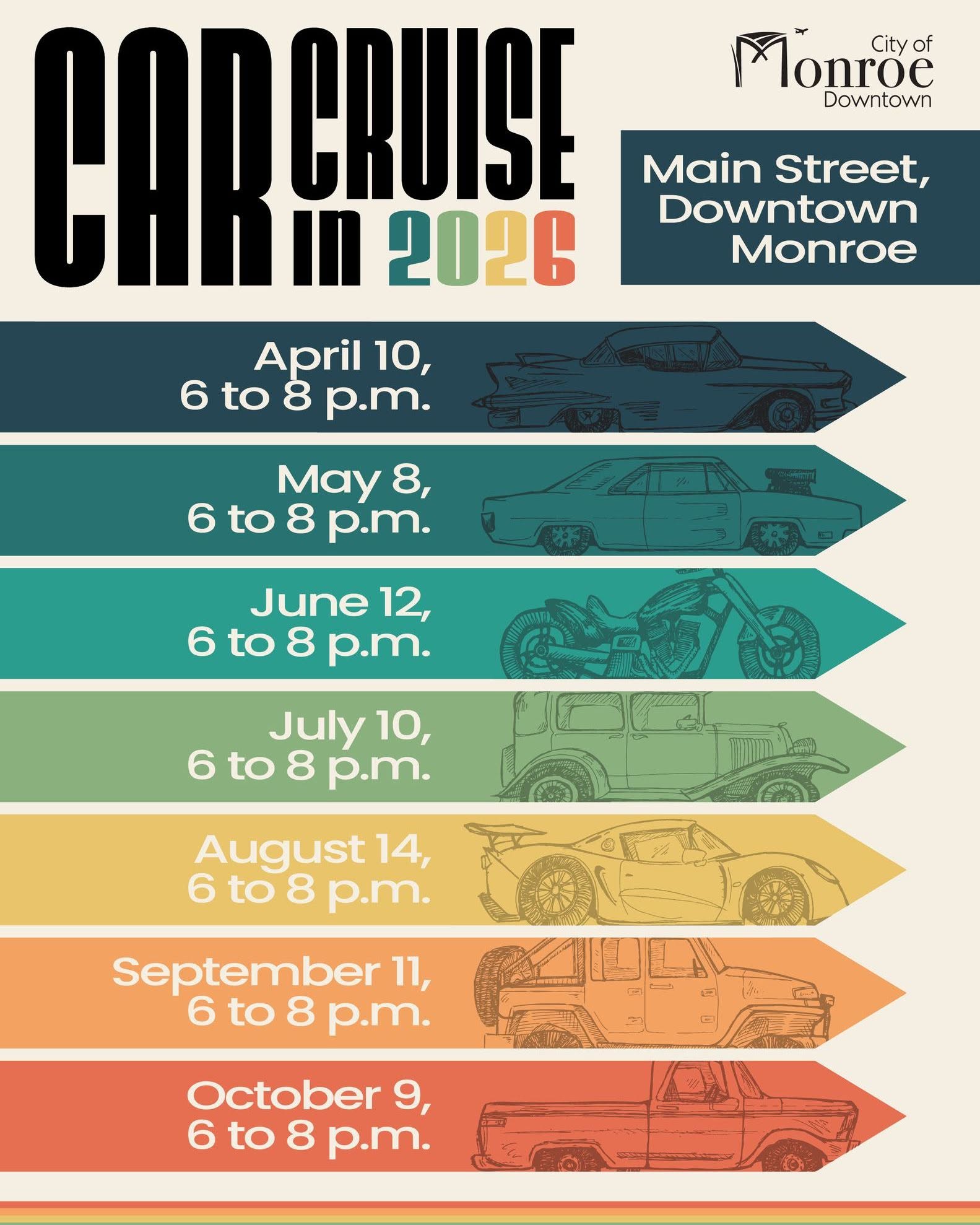 3 Car Shows Oct 9–10: Monroe Cruise In, Cars and Coffee Columbia & Ford Mustang Show