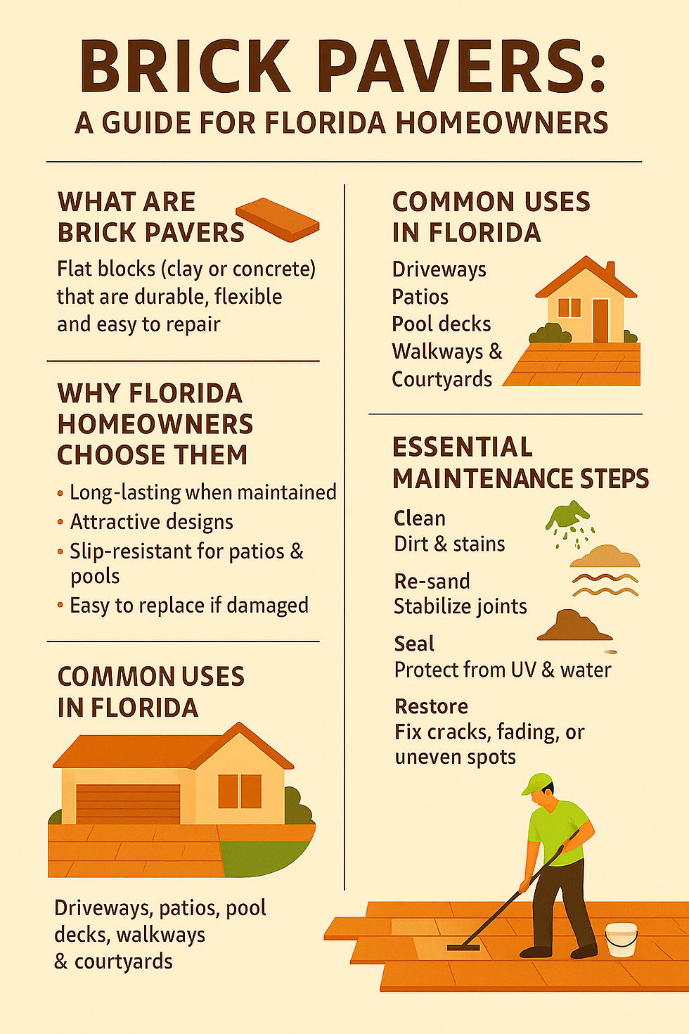 Infographic for Brick paver guide in florida