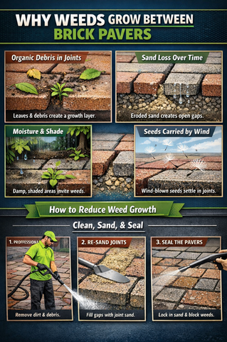 Why Weeds Grow Between Brick Pavers (And How to Reduce Them)