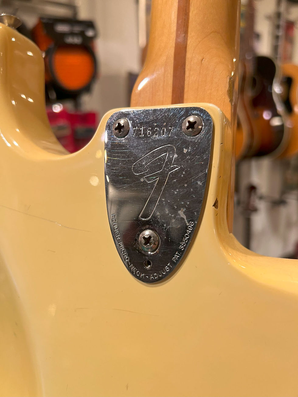Thumbnail: (SOLD) 1975 Fender Stratocaster Olympic White Lefty