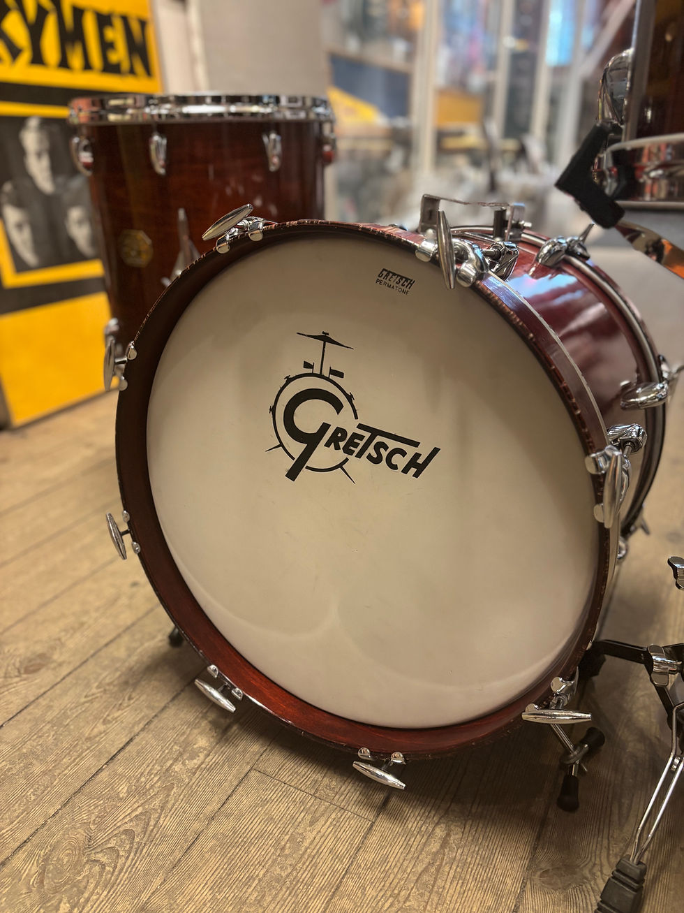 Thumbnail: (SOLD) 70’s Gretsch Jazz Kit Walnut 18” 12” 14