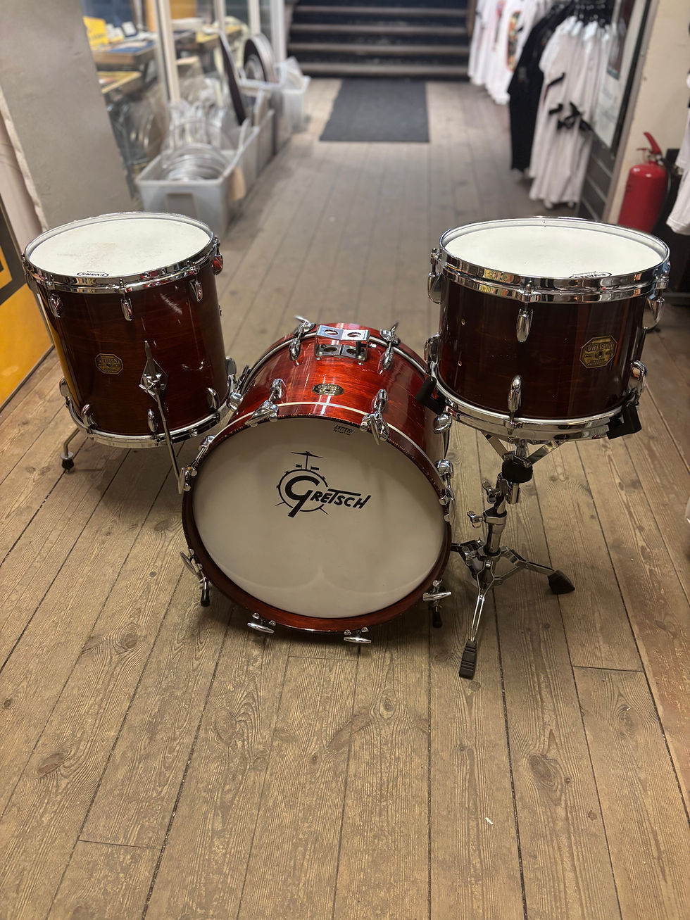 Thumbnail: (SOLD) 70’s Gretsch Jazz Kit Walnut 18” 12” 14