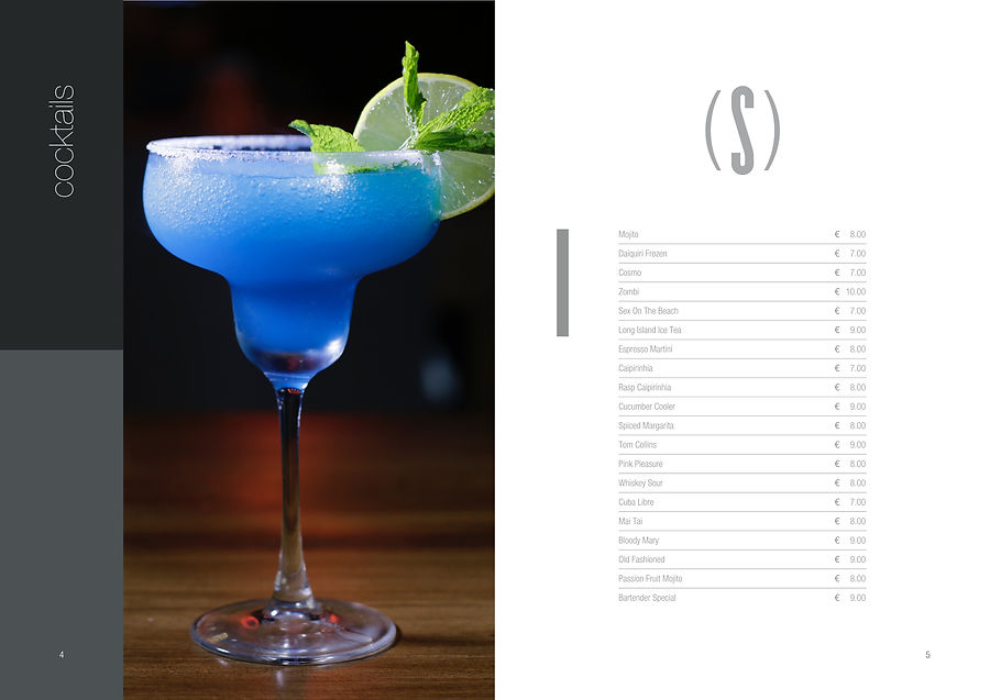 Coriale crea brochure, cataloghi e menu per ristoranti, bar, pizzerie, brand di alcolici e alimentari a Genova